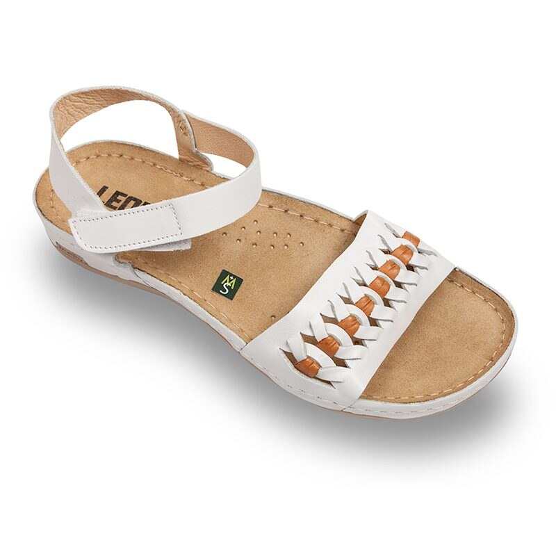 Sandale Medicali Dama din Piele 964 - Alb